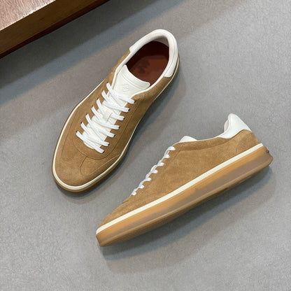 Damen Sneaker Weiches Wildleder Schnürsystem Modern