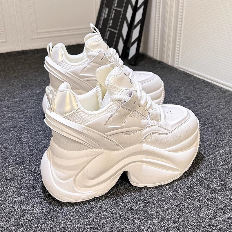 Damen Plateau-Sneaker Bequem Atmungsaktiv Hochwertig