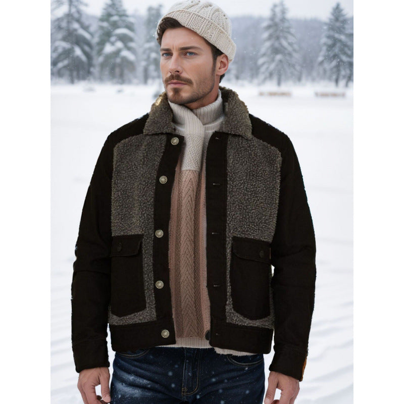 Herren Fleecejacke Modisch Warm Mit Futter