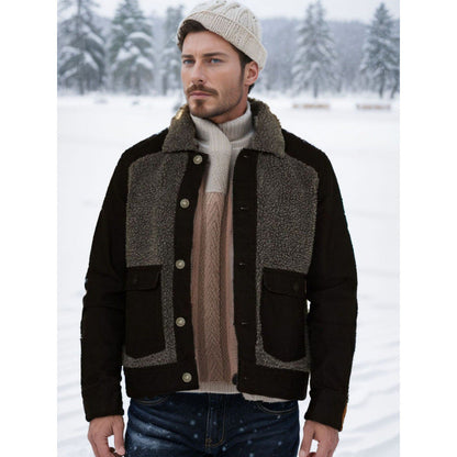 Herren Fleecejacke Modisch Warm Mit Futter