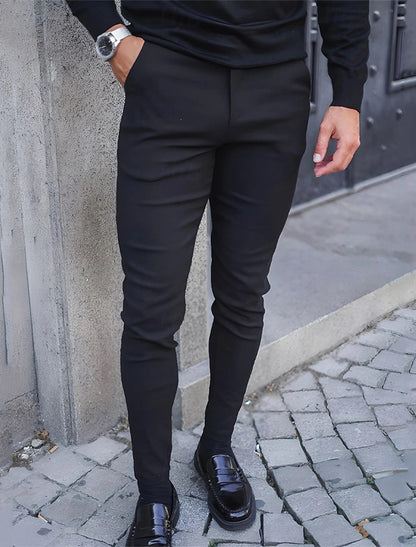 Herren Slim Fit Hose Stretch Modern Elegant