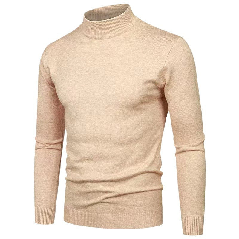 Herren Rollkragenpullover Hochwertig Strick Fein Textur