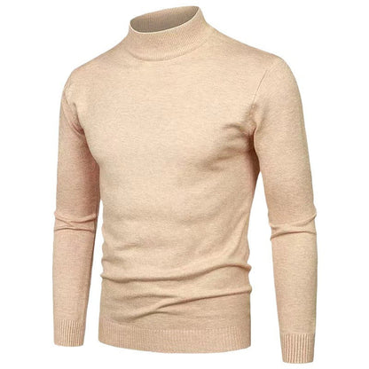 Herren Rollkragenpullover Hochwertig Strick Fein Textur