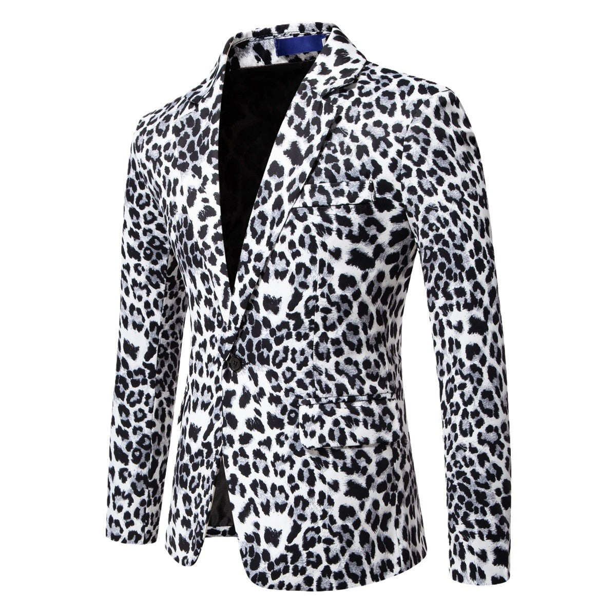Herren Blazer Slim Fit mit Tiermuster Elegant