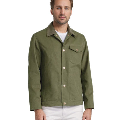 Herren Lederjacke Zeitlos mit Nieten Design