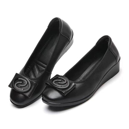 Damen Ballerinas Elegante Schleife Komfort Wedge Sohle