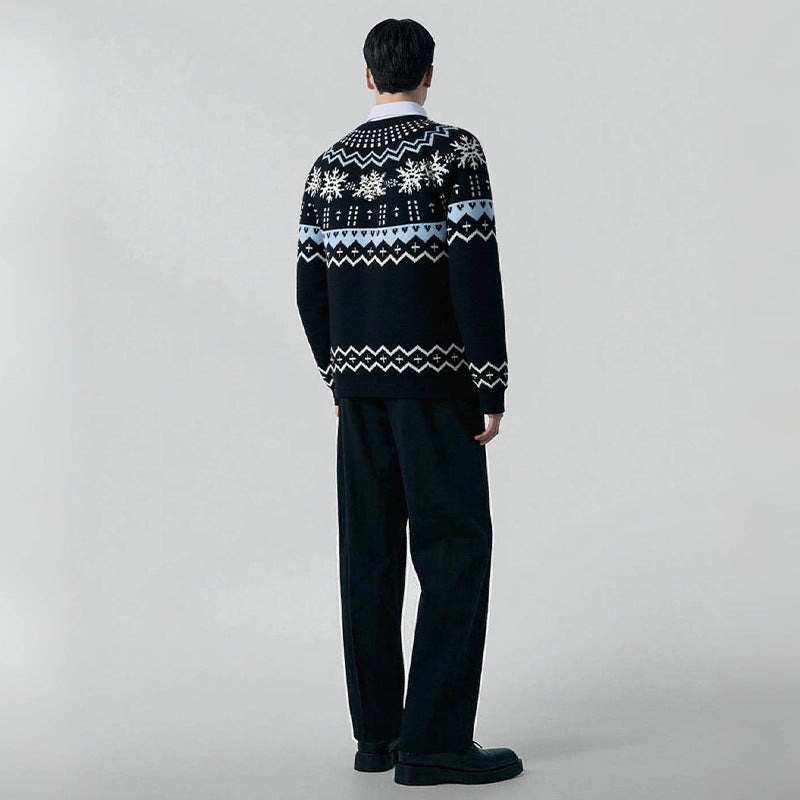 Herren Strickpullover Winterlich Muster Trendig