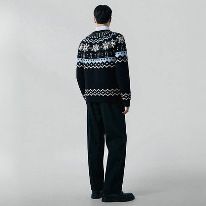 Herren Strickpullover Winterlich Muster Trendig