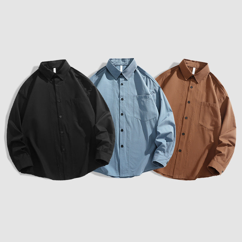 Herren Overshirt Lässig Bequem Mit Brusttasche