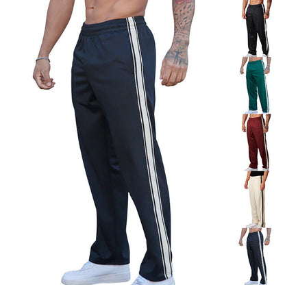 Herren Sporthose Atmungsaktiv mit Taschen und Streifen - BerlinGlamour