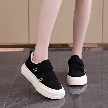 Damen Sneaker Plattform Schuhe Klettverschluss Modern