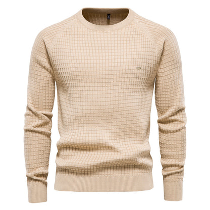 Herren Sweatshirt Rundhals Modern Strukturiert