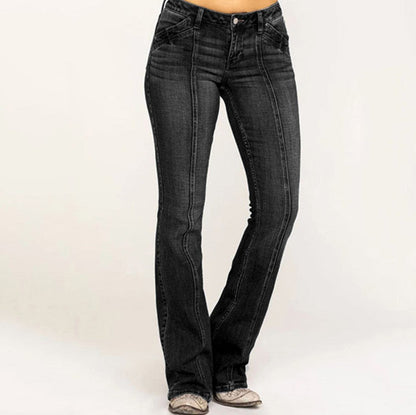 Damen Jeans Bootcut mit Stretch und Elegantem Schnitt