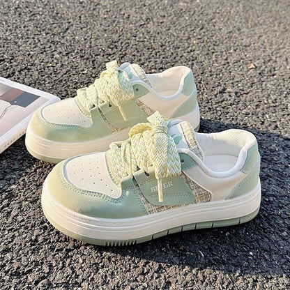 Damen Sneaker Sportlich Elegant Schnürsenkel - BerlinGlamour