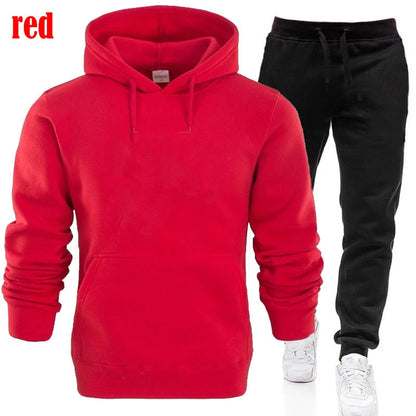 Herren Sportanzug Kapuzenpullover Jogginghose Set Bequem