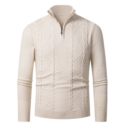 Herren Strickpullover Modern mit Reißverschluss