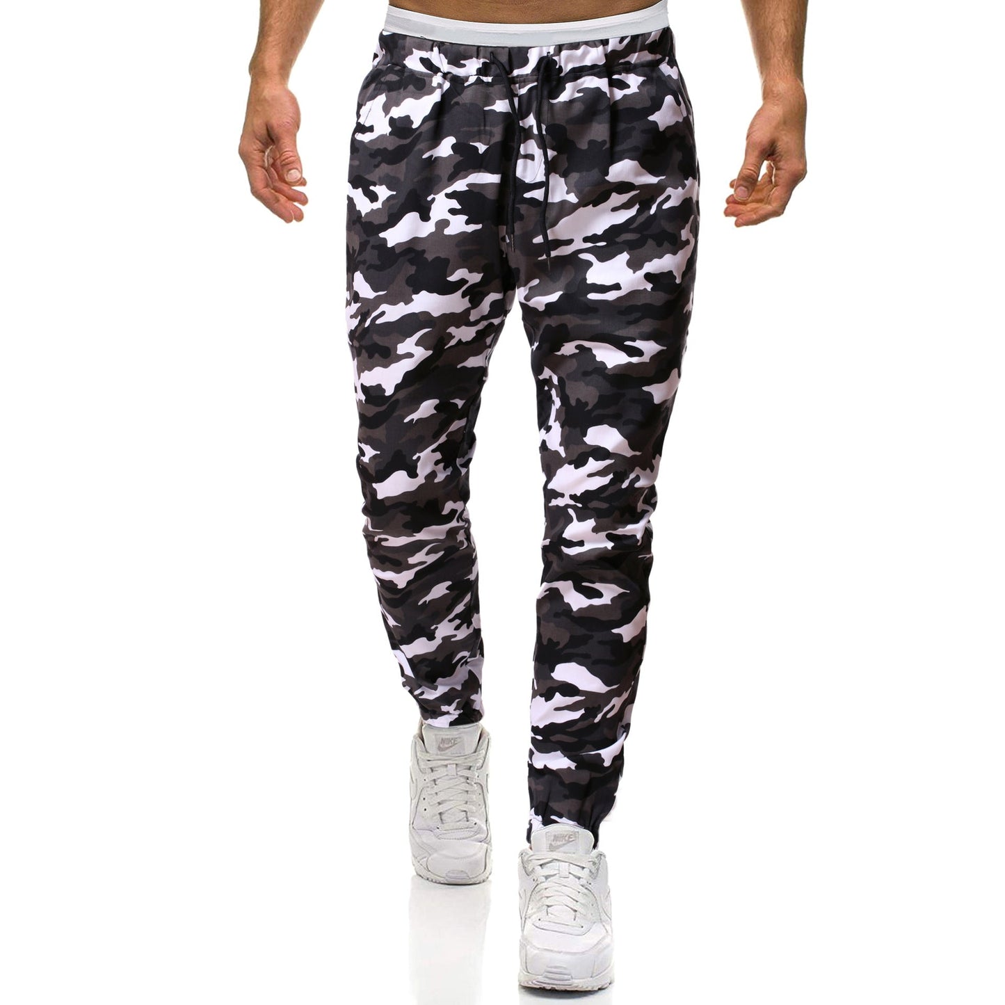 Herren Cargohose Camouflage Stretch