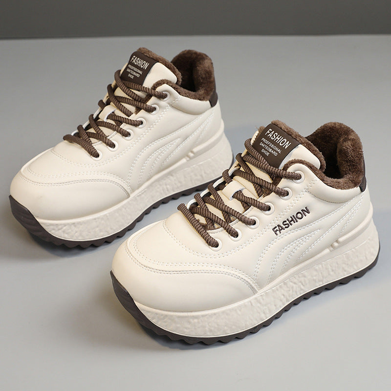 Damen Sneaker Plateau Sportlich Rutschfest mit Weichem Innenfutter