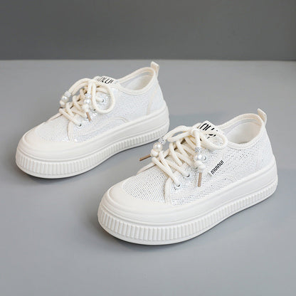 Damen Sneaker Chunky mit Perlen Trend moda