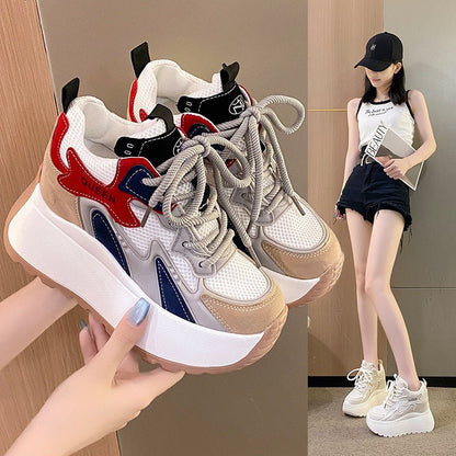 Damen Plateau Sneaker Chunky atmungsaktiv - BerlinGlamour