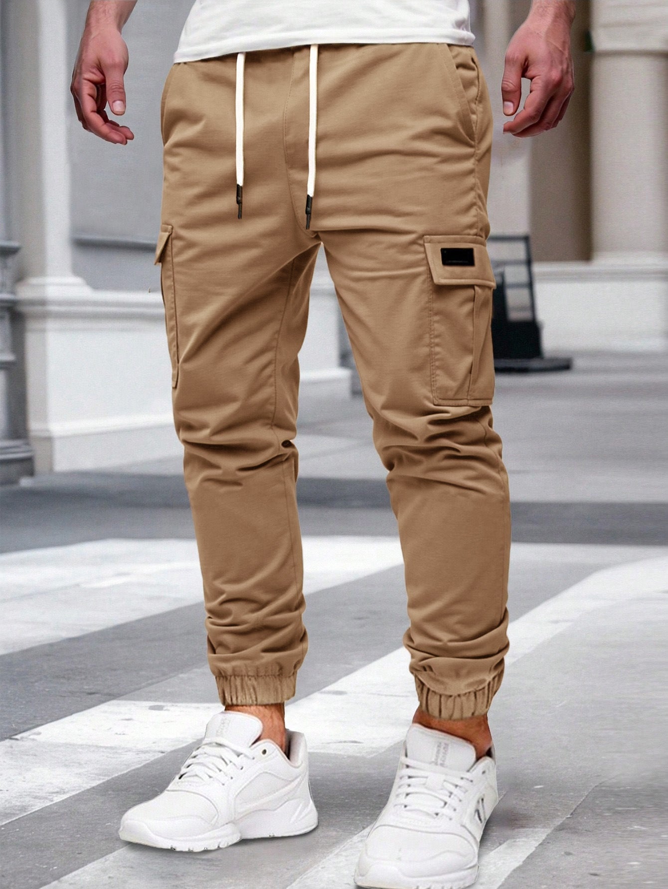 Herren Cargo-Hose Elastisch Bequem Vieltaschen