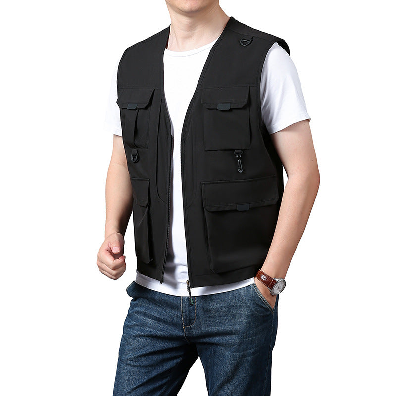 Herren Outdoor-Weste Multifunktionsjacke Wasserdicht