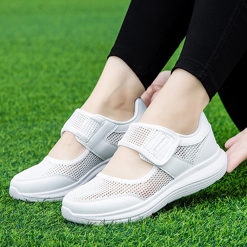 Damen Sneaker Sportlich Atmungsaktiv Netzdesign Schwarz
