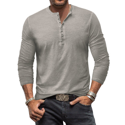 Herren Langarmshirt Moderner Kragen Trendy Style - BerlinGlamour