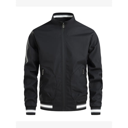 Herren Übergangsjacke Sportlich Reißverschluss Taschen Warm
