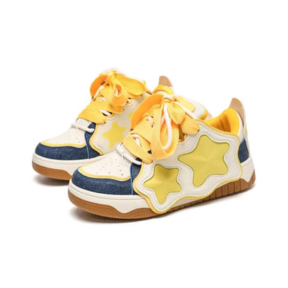 Damen Sneaker Sternen-Design Bequem Polsterung