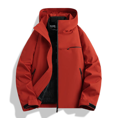 Herren Outdoor-Jacke wasserfest mit Kapuze Isolierung
