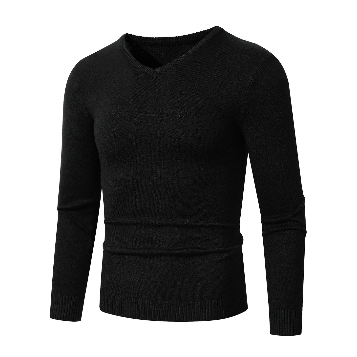 Herren Pullover V-Ausschnitt Baumwolle Hochwertig Modern