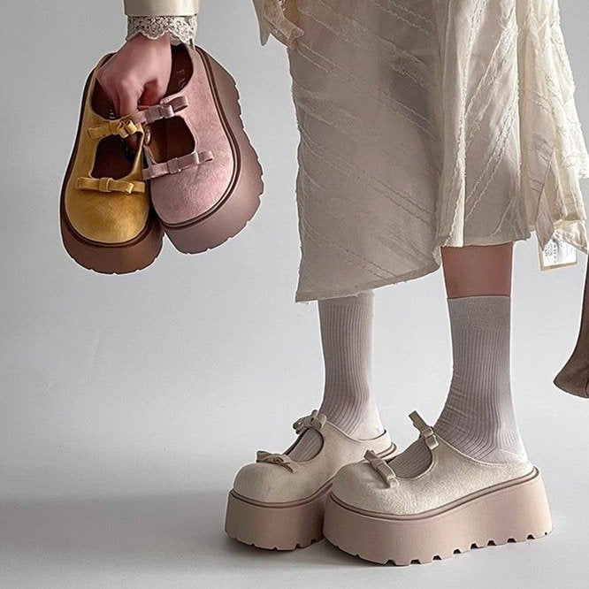 Damen Sandalen Plattform Schleifen Detail Hochzeitsschuhe