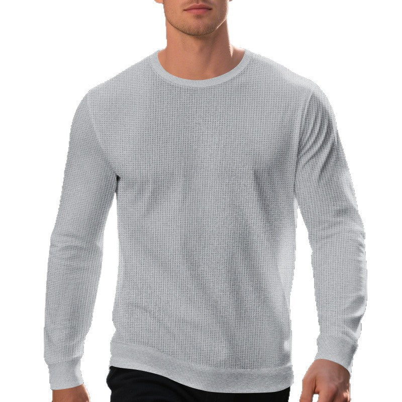 Herren Langarmshirt Elegantes Strukturdesign Modern
