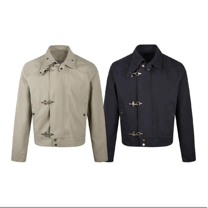 Herren Kurzjacke Modern Schnalle Hochschlossen Trendy