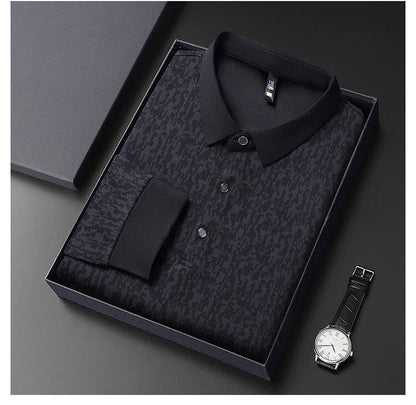 Herren Poloshirt Elegantes Strukturdesign Modern