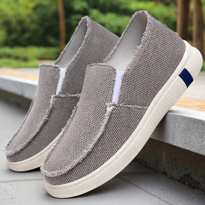 Damen Sneaker Bequem Slip-On Schuhe Denim Blau