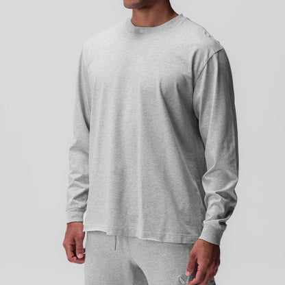 Herren Langarmshirt Weich Baumwolle Modern