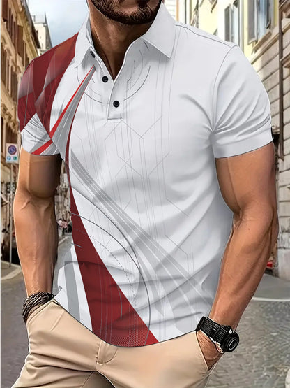 Herren Polohemd Sportlich Modern mit Logo