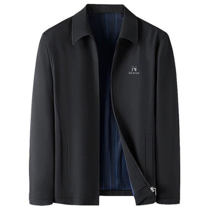 Herren Softshelljacke Lässig Winddicht Schwarz