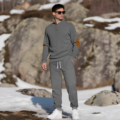 Herren Strickpullover Stehkragen Modern Knöpfe Bequem