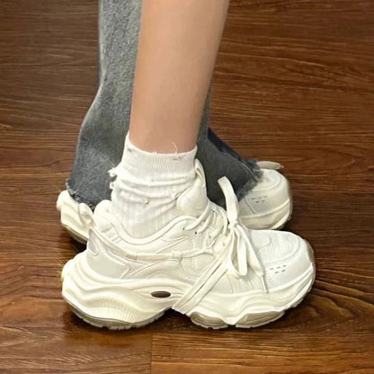 Damen Sneaker Chunky Bequem Strapazierfähig