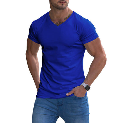 Herren T-Shirt V-Ausschnitt Weich Baumwolle Berlin Style