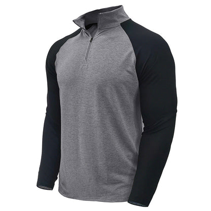 Herren Sportpullover Langarm mit Reißverschluss Ergonomisch