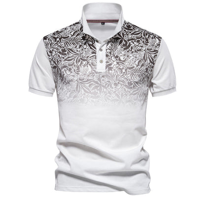 Herren Poloshirt Floral Klassisch Berlin Stil