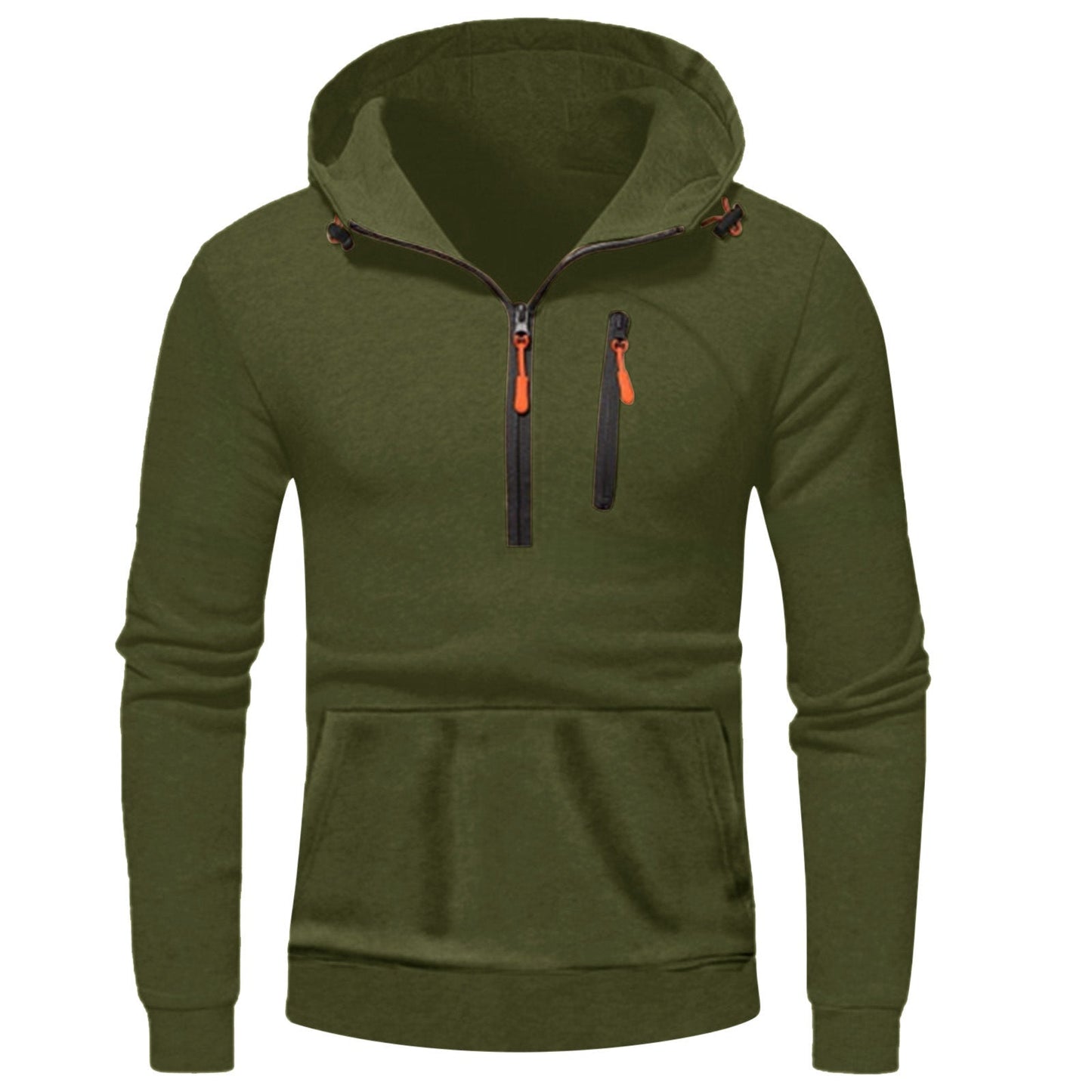 Herren Kapuzenpullover Modern mit Halbzipp Modisch - BerlinGlamour
