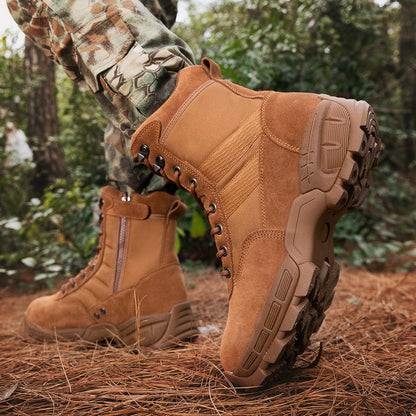 Herren Stiefel Rutschfest Atmungsaktiv Outdoor Schwarz