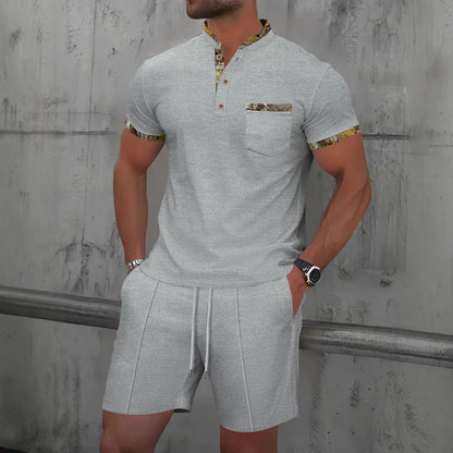 Herren Freizeitshirt Kurzarm mit Brusttasche Modern