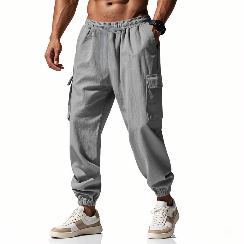 Herren Cargo-Hose Bequem Elastisch Taschen