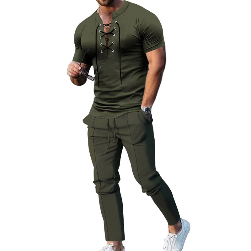 Herren Freizeit-Set mit lässigem Oberteil und bequemen Joggerhosen